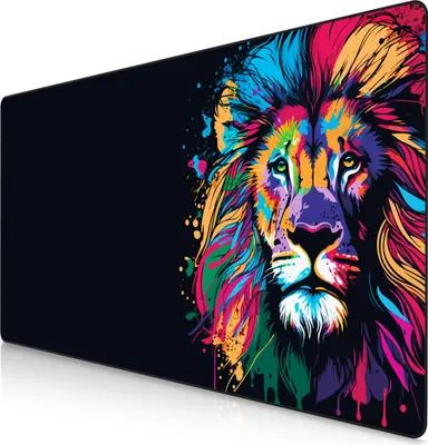 Produktbild von Titanwolf Gaming Mauspad, XXXL Speed Mousepad 1200 x 600 mm, Geschwindigkeit & Präzision, Colour Lion