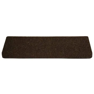Immagine prodotto di Tappetini per scale autoadesivi 15 pz 65x21x4 cm marrone bordo rettangolare