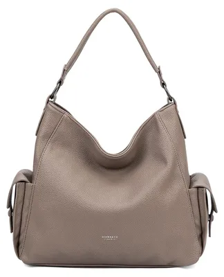 Immagine prodotto di Borsa a Spalla Donna Vegan Leather con Zip Diana&Co Nero 34x32x12cm Black B UNICA 851-2PT-BLACK