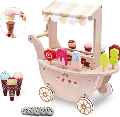 Produktbild von Eisstand aus Holz - Holzspielzeug - Ab 2 Jahren