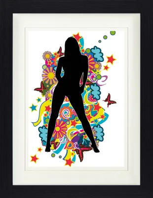 Produktbild von Schöne Frauen Gerahmtes Bild Mit Edlem Passepartout | Wand-Bilder | Im Bilderrahmen - Pop Art Mädchen III (40 x 30 cm)