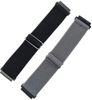Immagine prodotto di 2 braccialetti elastici in nylon da 22 mm con chiusura a scatto