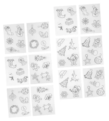 Produktbild von 12 Stück Schrumpffolien für Weihnachtsbasteleien – Bastelmaterial für DIY-Projekte mit weihnachtlichen Motiven