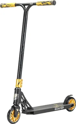 Produktbild von STAR SCOOTER Freestyle Aluminium Jump Stunt Scooter ab 7 - 8 Jahre | 120mm Professional Trick Roller | Schwarz Gold