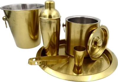 Produktbild von Exklusives 6-teiliges goldenes Barkeeper-Set - VG