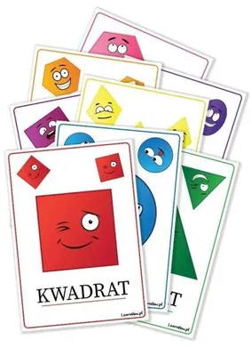 Produktbild von Plansze edukacyjne A4 - Figury geometryczne 8 kart