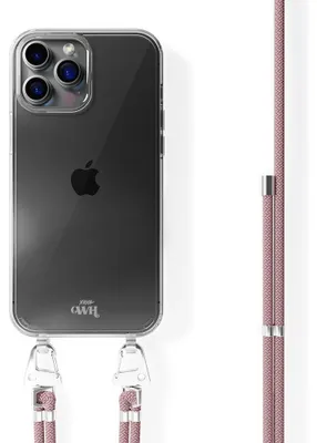 Produktbild von Pink Vibes Transparant Cord Hülle  - Kompatibel mit iPhone 16 Pro