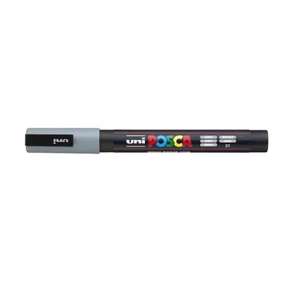 Zdjęcie produktu dla POSCA PC3M G, 1 szt., Szary, Fibre tip, Czarny, Okrągły, 0,9 mm