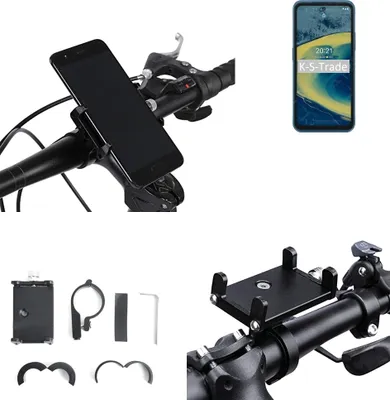 Produktbild von K-S-Trade Handyhalterung für das Fahrrad kompatibel mit Nokia XR20 Halter Lenkstange Fahrradhalterung Motorrad Bike Mount Befestigung Smartphone