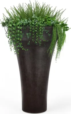 Produktbild von Casa Padrino Luxus Blumentopf Matt Schwarz Ø 126 x H. 197 cm