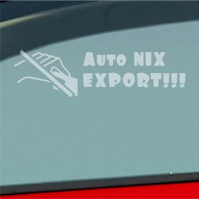 Produktbild von Auto Aufkleber Auto nix Export Verkauf Scheibe 12x3 cm Milchglas Sticker Heckscheibenaufkleber