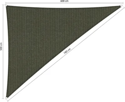 Produktbild von SHADOW COMFORT 5 x 6 x 7,8 m Dreieckiges Sonnensegel Deep Grey 90° Asymmetrisch