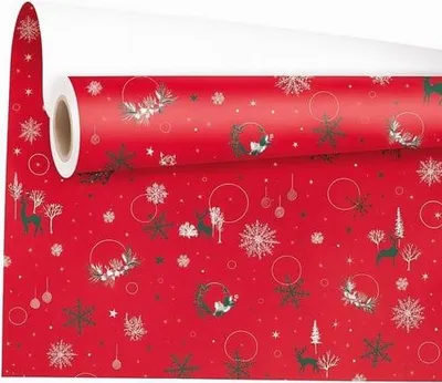 Zdjęcie produktu dla Papier ozdobny czerwony JELONEK 0,69x50m