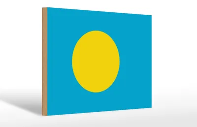 Produktbild von Holzschild Flagge Palaus 30x20cm Flag of Palau