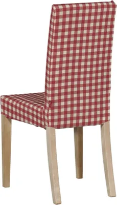 Produktbild von Dekoria Harry Stuhlhusse kurz, rot-ecru, Stuhlhusse Harry