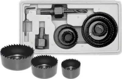 Image de Awtools scies à bois / 19-22-25-28-38-44-51-64 mm / jeu de 11 pièces