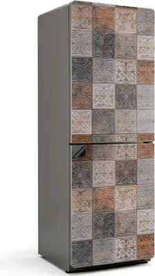 Produktbild von Dekoratives Fliesenmuster – Magnetische Kühlschrank Abdeckung – Dekorfolie magnetisch Küche – Kühlschrank Magnet Deko – selbstklebende Magnettafel – Magnetfolie für Kühlschranktür – 70x190 cm