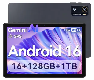 Produktbild von Tablet 10 Zoll Android 16 Octa-Core Tablet 16GB RAM + 128GB Tablets Gesichtsentsperrung 1280x800 HD 7000mAh WiFi 5 B 1TB Erweiterung 8MP + 13MP Kamera