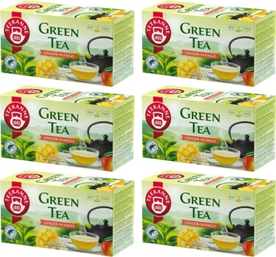 Produktbild von Teekanne Grüner Tee Ingwer Mango Zitrone 6x 20 Teebeutel - Grüntee im Beutel