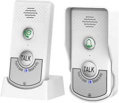 Productafbeelding van Intercomsysteem voor thuisgebruik, draadloze communicatie tussen kamers, met een duurzame batterij. Communicatieapparaat voor thuiswerkplekken en klaslokalen.