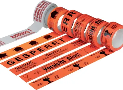 Produktbild von Warn-Klebeband 50mmx66m -Vorsicht Glas- 6 Stk
