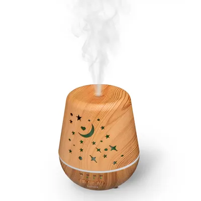 Produktbild von Huslog Aroma-Diffuser 120 ml mit RGB-Beleuchtung, Weltraumdesign, AD-010168