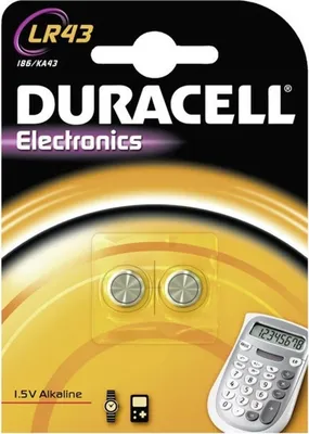 Produktbild von Duracell LR43 Alkaline Knopfzellen 1.5V - 2er Blister