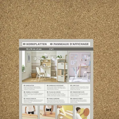 Produktbild von Decosa Korkplatten 50 x 50 cm 4 Stück