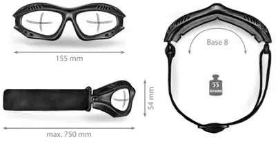 Image de Lunettes de moto Helly Bikereyes Hellrider (noir, taille unique)