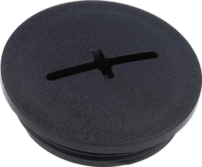 Imagen del producto de Tapón ciego M32x1,5 KBR-M32, forma redonda con ranura para destornillador, incluye junta tórica, fabricado en poliamida (PA), longitud de rosca: 8,0 mm - 1 unidad
