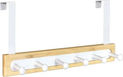 Produktbild von Famanu Türgarderobe mit 6 Haken - Weiß