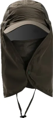 Produktbild von Militärische grüne Kappe - UV-Schutz Outdoor Sport Visor Hut mit Gesicht- und Nackenabdeckung, ideal für Angeln und Wanderungen