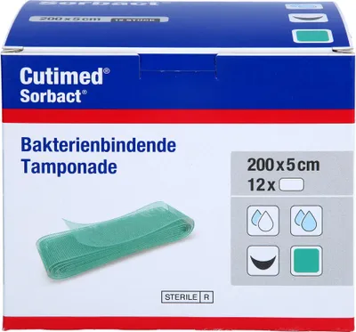 Image de Cutimed Sorbact Tamponaden 5x200cm, 12 St TPO