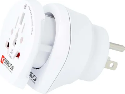 Produktbild von Skross, Universalreiseadapter 2-in-1 für Europa und USA 13A, Weiß