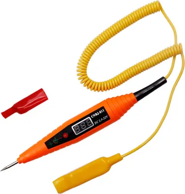 Immagine prodotto di Tester di circuiti per auto, display digitale, da 2,5 V a 35 V, tester di potenza multifunzione, tester di luci per veicoli di tipo A, arancione