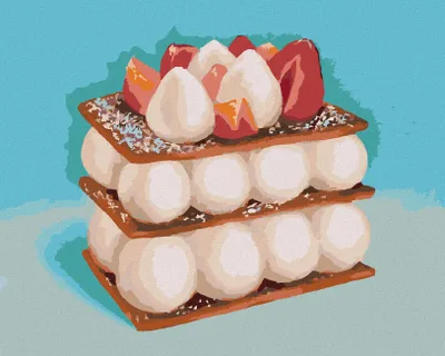 Produktbild von Zuty - Malen nach Zahlen - ERDBEER-DESSERT 2 (MYROSLAVA VOLOSCHUK), 40x50 cm, ohne Keilrahmen