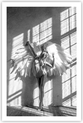 Produktbild von Poster - Poster ohne Rahmen - Flügel Frau Tanz - 61x91,5 cm - Wand Bild - Wanddeko - Wandbilder - Kunstposter - Wandposter - Bilder - Kunstdruck - Wanddekoration - Wandbild - P2XPA61x91-5149