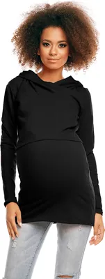 Obrázok produktu pre PeeKaBoo Dámsky tehotenský sveter Zrirgu čierna L/XL