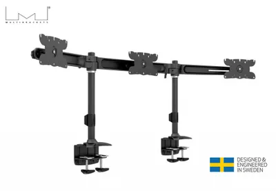 Produktbild von Multibrackets 0389, Klemme, 24 kg, 61 cm (24"), 81,3 cm (32"), 200 x 100 mm, Schwarz