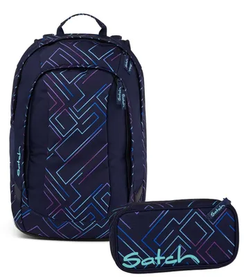 Produktbild von Satch Air Purple Laser Schulrucksack Set 2tlg.