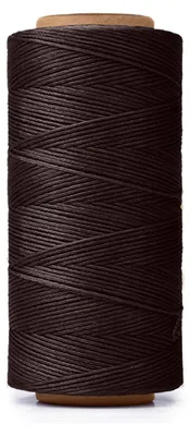 Nähfaden 260 m 150D gewachst für Leder DIY braun