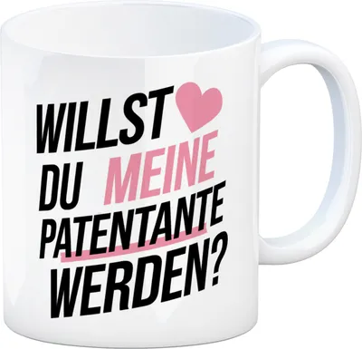 Produktbild von Herz - Patentante werden Kaffeebecher