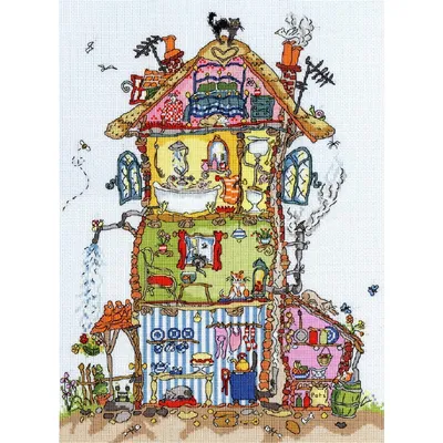 Produktbild von Bothy Threads Kreuzstich-Set "Hütte", 26x35cm, XCT8, Zählmuster
