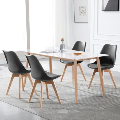 Obrázok produktu pre WOLTU Jedálenská stolička 1 ks Jedálenská stolička Designová stolička Kuchynská stolička Drevo sivé