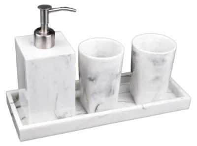 Imagen del producto de Juego de cuatro dispensadores de jabón para el baño