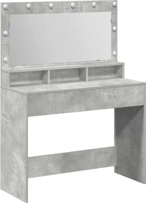 Zdjęcie produktu dla vidaXL Toaletka z betonu, szara, 100 x 41 x 135 cm, materiał drewnopochodny