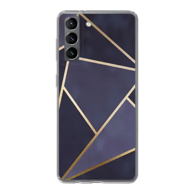 Produktbild von MuchoWow® Handyhülle Schutzhülle Hülle für Samsung Galaxy S21 Marmor - Blau - Collage Silikon Softcase Handy Hülle - Softcase
