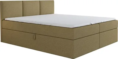 Produktbild von Boxspringbett RICO 140 x 200 mit 2 Bettkästen, Bonell-Matratze und Topper. Farbe: Hellbraun