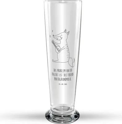 Produktbild von Mr. & Mrs. Panda Bierglas Fuchs Gitarre - Transparent - Geschenk, Glasbierglas, Trinkglas, Musik, Glasbecher, Singen, Lagerfeuer, Bierbecher, Bier Glas, Optimistisch