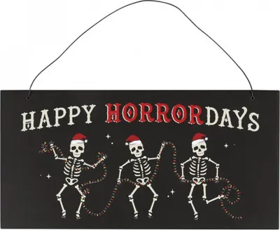 Produktbild von Happy Horrordays Holzschild zum Aufhängen